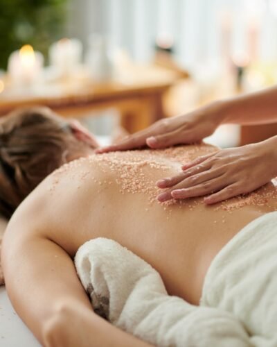 Getting Exfoliating Scrub Massage